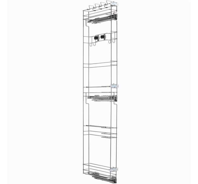 Карго MAXI с крючками 1700 для кухни 150 мм, с доводчиком Vibo правое (ELQGM155PAPDXPС)