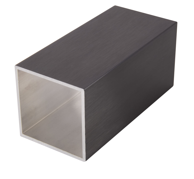 Труба алюминиевая 45х45х2мм L=5950, черная Brush