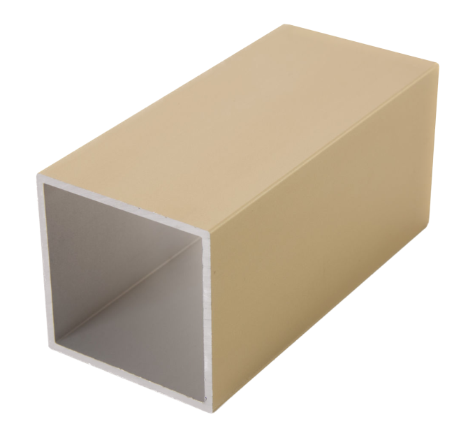 Труба алюминиевая 45х45х2мм L=5950, золото