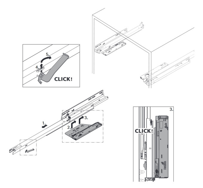 К-т механизмов Push to open Silent для Actro YOU/Actro 5D, слабый 8 - 20 кг (9257891)