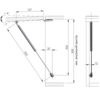 Газовый лифт K12 System L=355мм автомат N60