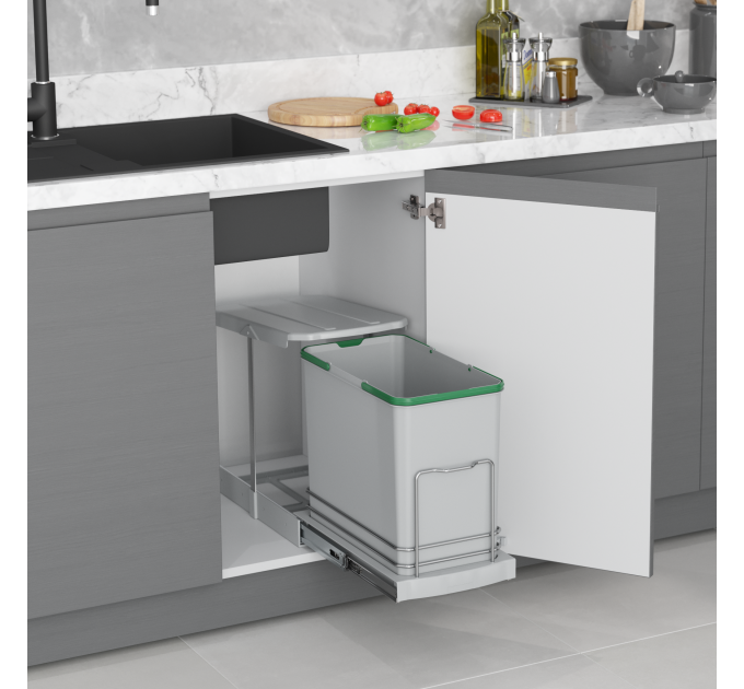 Відро для сміття висувне 24л, S-2571-G Starax