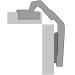 Sensys 9930 петля для кутових шаф 50/65° (25/90°) без доводчика (9090045)