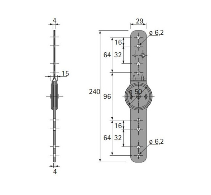 Hettich Frankoflex 90° регулятор підлокітника та підголівника (44745)