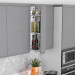 Галерея MINI правая Хром на тандемах Blum, 3-ур., с МДФ дном, S-2912-C