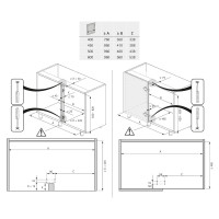 Каркас для механизма Salso 400 мм, левый, серебряный, Hettich 9381049