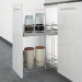 Карго LARIO 100 2-уровневое, 400 мм, хром/белый, без направляющих, Hettich 9381027