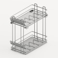 Карго LARIO 100 2-уровневое, 400 мм, хром/белый, без направляющих, Hettich 9381027