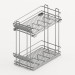 Карго LARIO 100 2-уровневое, 400 мм, хром/белый, без направляющих, Hettich 9381027