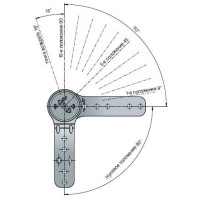 Hettich Frankoflex 90° регулятор подлокотника и подголовника (44745)