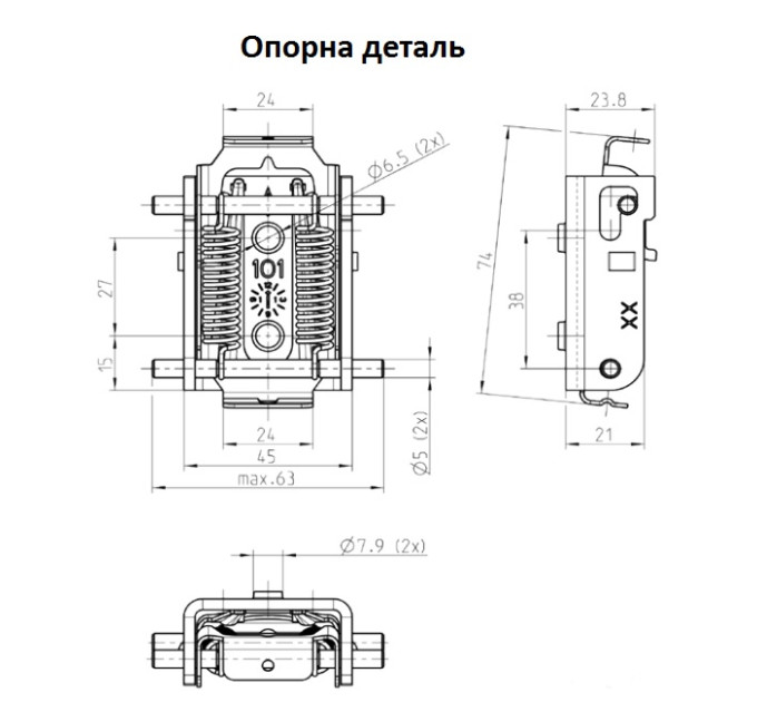 Зчіпний механізм для підлокотників CoFix, Hettich