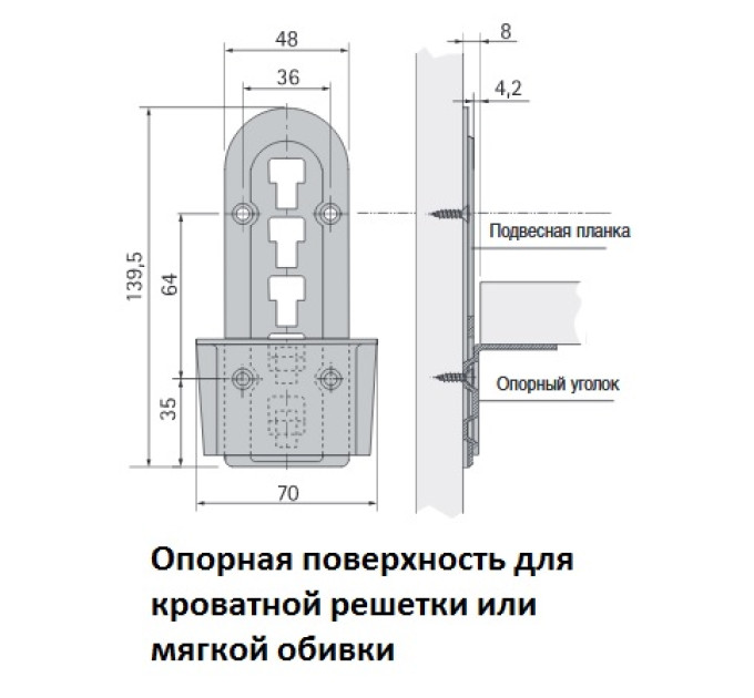 З’єднувач середньої траверси VariFix, Hettich