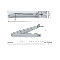 Hettich Multiflex регулятор изголовья и изножья (25173)