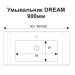 Умывальник DREAM 905x460х14