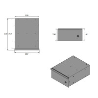 Комплект короба с 2 выдвижными ящиками Tri Grip, сталь, белый (9309831)