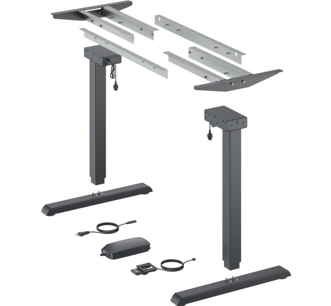 Steelforce Pro 300 slim - комплект столу з електрорегулюванням висоти, чорний (9309793)