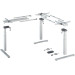 Steelforce Pro 671 SLS Highline XL кут 90° - комплект столу з електрорегулюванням висоти, сірий (9311358)