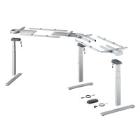 Steelforce Pro 673 SLS Highline XL угол 135° - комплект стола с электрорегулировкой высоты, серый (9311393)