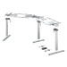 Steelforce Pro 673 SLS Highline XL кут 135° - комплект столу з електрорегулюванням висоти, сірий (9311393)