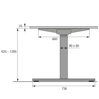 Steelforce Pro 673 SLS Highline XL угол 135° - комплект стола с электрорегулировкой высоты, белый (9311395)