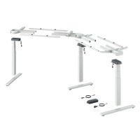 Steelforce Pro 673 SLS Highline XL угол 135° - комплект стола с электрорегулировкой высоты, белый (9311395)