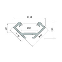 Алюминиевый профиль для LED-ленты L-4150, угловой белый
