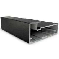 Алюминиевый фасадный рамочный профиль Е-4 черный Brush Elite КНР