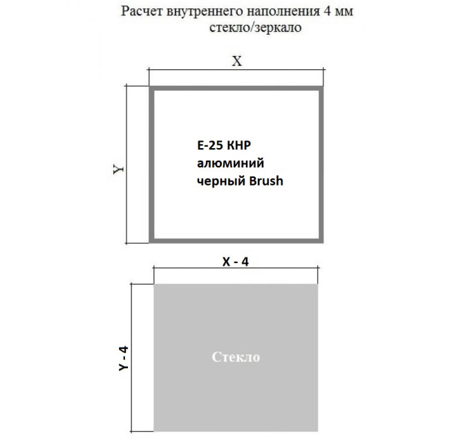 Алюминиевый фасадный рамочный профиль Е-25 серебро матовое Elite КНР