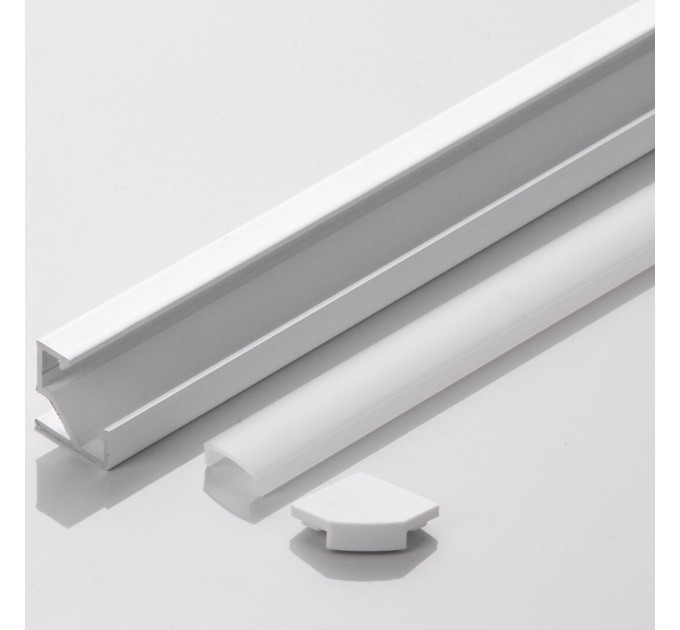 Алюминиевый профиль угловой для LED-ленты L-5950, белый