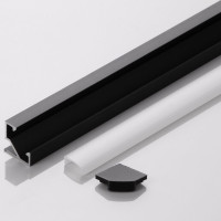Алюминиевый профиль угловой для LED-ленты L-5950, черный