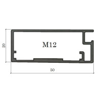 Алюминиевый профиль М12 серебро матовое