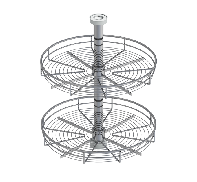 Карусель поворотна 4/4, D=750, хром S-3032-C