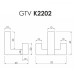 Крючок мебельный GTV K2202-CZ двойной, черный