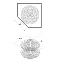 Карусель 4/4, D=600, хром S-3031-C