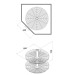 Карусель поворотна 4/4, D=600, хром S-3031-C