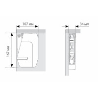 Подъёмник FREEflap mini - A, д/фасада h=200-450 мм, 0,7-4,6 кг