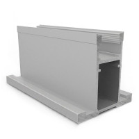 Elite профиль вертикальный Slim L-5500 серебро