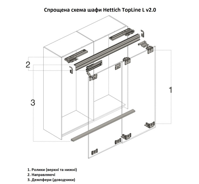 К-кт роликів TopLine L v2.0 для 2 дверей 18-30 мм, передня праворуч (9242712)