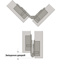Hettich петля средняя для складных дверей (46787)