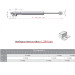 Газовый лифт KRABY L=244 открывание вниз