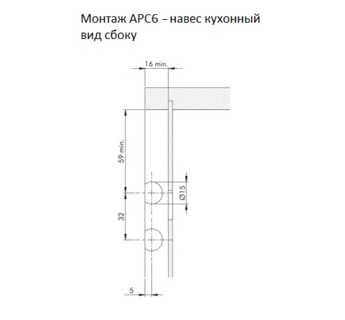 APC6 навіс меблевий правий