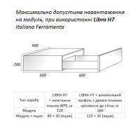 Libra H7 левый подвес мебельный усиленный