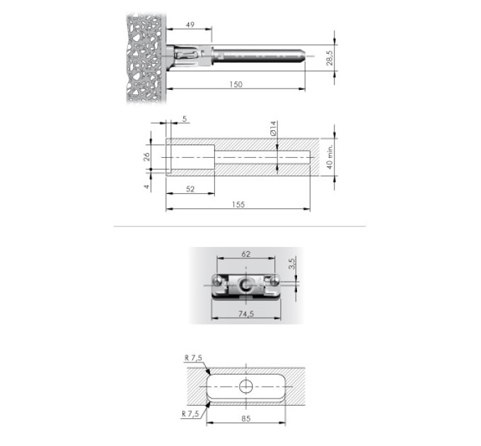 Полкодержатель Triade Maxi