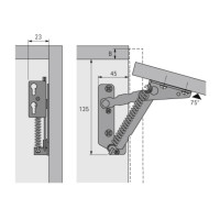 Lift Junior 75° 2кг, усилие 90N, левый (1001144)