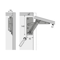 Lift Junior 75° 4,6кг, усилие 80-220N, левый + правый (40721)