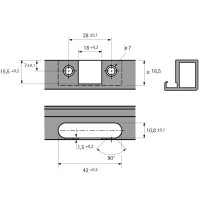 Sensys 8661 петля накладная для рам. дверей без пружины черная 95° (9091230)