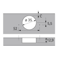 Sensys 8645i петля накладная с доводчиком 110° (9071205)