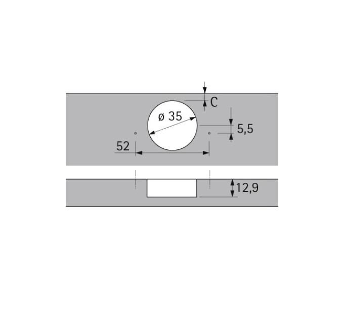 Sensys 8639i W45 петля кутова з доводчиком 95° (9088019)