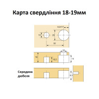 Стяжка эксцентриковая VB 36/19 белая (9129786)