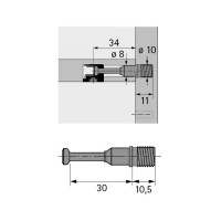 Стяжка ексцентрикова Rastex - дюбель Rapid S 333 (9046186)